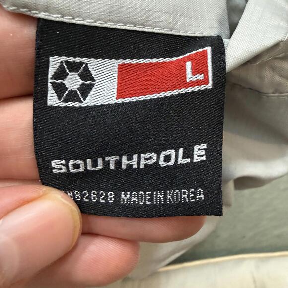 Southpole Jacket Mens Large Gray Reversible Fleece Lined Full Zip Y2K Streetwear - Picture 8 of 9